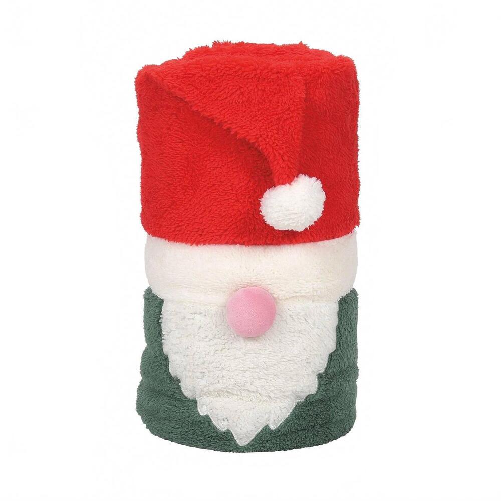 NEW DEPARTMENT 56 gnome snowthrow blanket in red
